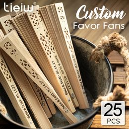 Custom Wedding FansHand Fan For Bridal Shower Beach And Summer FavorsPersonalized Rustic Elegant Wooden 240407