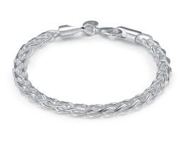 Torsional Bracelet sterling silver plated bracelet New arrival fashion men and women 925 silver bracelet SPB0707558453