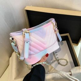 Shoulder Bags Korean Fashion Tie-dye Bag Chain Dazzle Color Single Foreign Gas Messenger