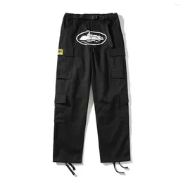 Men's Pants Women's Hip-hop Street Printed Casual Breathable Multi Pocket Side Buckle Workwear