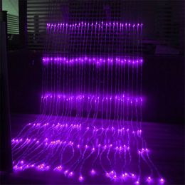 Waterproof 3x2M3x3M6x3M LED Waterfall String Lights Holiday Curtain Icicle Light Fairy Wedding Christimas Party Decor Light 240409