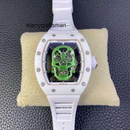 Men Watch mysterious Man watch designer rm52-01 RM052-01 SUPERCLONE skull Active tourbillon Skull wristwatch hollowed out full-automatic