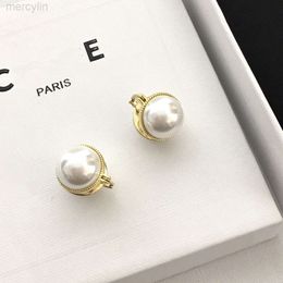 Designer Celiene Jewellery Celins Celi Jiasaijia New Double Pearl Earrings Celebrity Temperament Luxury Silver Needle Tiktok