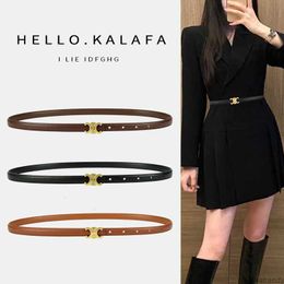 Triumphal Arch Leather Slim Belt for Womens Versatile Decoration Suit with Skirt Waist Cinching Summer Fashion 2024 New 3nbv