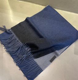 Blue Black Cashmere Shawl Scarf Winter Warm Wrap Long for Women Men8203937