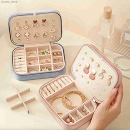 Accessories Packaging Organisers Jewellery Display Case Multi Compartments Travel Storage Case Jewellery Box for Rings Care es Bracelets Women Gift Y240417