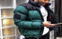 FashionSPMTHF Jointed Gray Green Yellow Leopard Down Jacket Retro High Street Fashion Men And Women Couples Warm High Quality Ja5173020