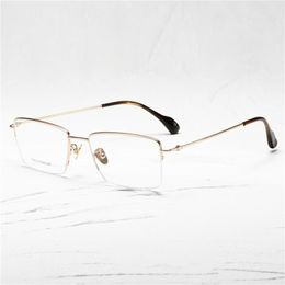 Optical Eyeglasses For Men Women Retro Designer 2101 Fashion Sheet Glasses Half Frame Detailed Elasticity Square Style Anti-Blue Light Lens Plate With Box