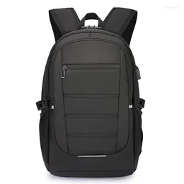 Backpack Multi-pocket Oxford Cloth USB Rechargeable Password Lock Anti-theft Business Travel Computer Bag Men's