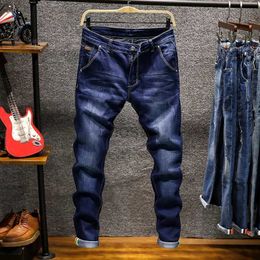 Men's Jeans Fashion designer skinny jeans boutique stretch casual mens denim trousers jogging pants straight men cycling d240417