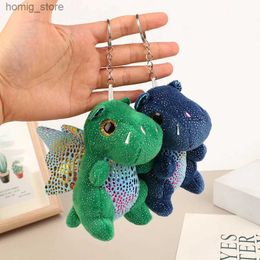 Plush Keychains 2024 New Year Of The Dragon Cute Dinosaur Plush Toy Flying Dragon Pendant Soft Stuffed Doll Keychain Backpack Car Bag Key Ring Y240415