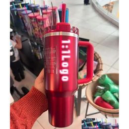 Mugs Us Stock Winter Pink Red Holiday Starbacks H2.0 40Oz Cosmo Parade Tumblers Car Cups Target Flamingo Coffee Sparkle 11 Logo Black Oteds