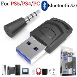 Adapter Bluetooth Audio Adapter Wireless Headphone Adapter Receiver for PS5/PS4 Game Console PC Headset 2 in 1 USB Bluetooth 5.0 Dongle