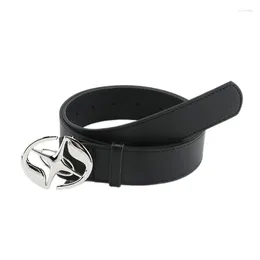 Belts Simple Adult Waist Belt With Adjustable Unique Metal Buckle Waistband PU For Rock Fan Wear Resistant