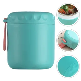 Storage Bottles Green 430ml Vacuum Insulated Jar Portable Soup Cup Container Lunch Meal Carry Bottle For School Office Picnic Outdoor