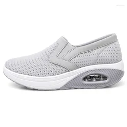 Casual Shoes Women's Air Cushion Lightweight Hollow Mesh Breathable Sports 2024 Large Size Flying Woven Sneakers