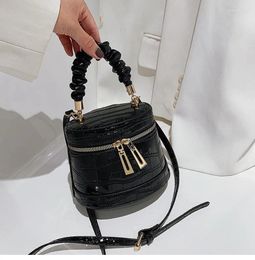 Bag High Quality Spring And Summer Portable Small Female 2024 Trendy All-match Crossbody Texture Stone Pattern Bucket