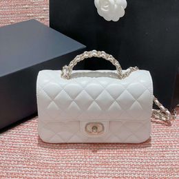 Original Lambskin 23a Handmade Workshop Water Diamond Handle Cf Chain Crossbody Bag Handbag Fragrant Wind