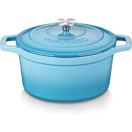 9.3 Quart Enamelled Cast Iron Oval Dutch Oven with Lid - Non Stick Enamel Coating for Bread Baking and Cooking, Heavy Duty Pot
