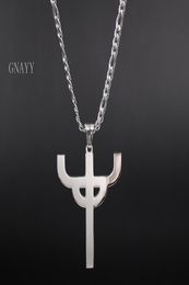 jewelry 3242mm size Gothic Punk Judas Priest Necklace Stainless Steel Men039s Favorite Pendant merch logo symbol Char7065498