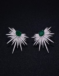 GODKI Brand New Fashion Popular Luxury Crystal Zircon Stud Earrings Spark Shape Flower Earrings Fashion Jewelry for women CX207218087