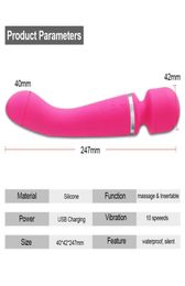 Dildos toy20 Speeds Powerful AV Vibrator Magic Wand for Women Adult Couples Body Massager Clitoris Stimulator Product Shop Q05087722447