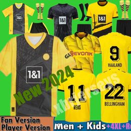 16-4XL Haller Football Jersey 23 24 25 Cup REUS 2023 2024 Borussia Football Top NENGELB HUMMELS BRANDT DORTMOND REUS ADEYEMI REYNA Men's and Children's Special Set