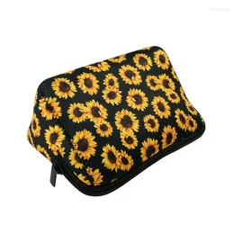 Storage Bags Neoprene Euramerican Cosmetic Bag Flower Rose Baseball Fashion Zero Purse Plaid Cloth