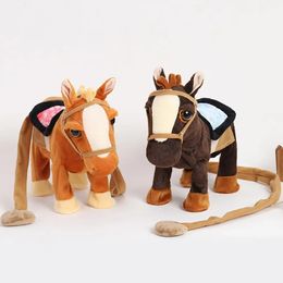 10inch Electric Plush Singing Walking Horse Simulated Animals talking toy Intelligent electronic toys Kids Toys fr children 240318