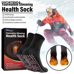 Men's Socks 1pair Unisex Winter Warm Self-Heating Health Pain Relief Outdoor Anti-Cold Therapy Magnetic Thermal Stockings Men/Women