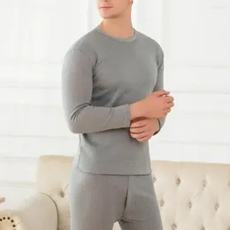 Men's Thermal Underwear 2Pcs Men Winter Autumn Thicken Warm Top Long Pants Suit Set Home Clothing