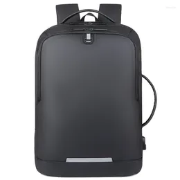 Backpack Fashion Expansion Backpacks For Men Large Capacity Waterproof Leather Film Casual Travel Computer Bag Students