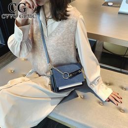 Shoulder Bags Cvvo Glmc Women Mini Purse Crossbody For 2024 Fashion Wide Strap Messenger Bag Flap