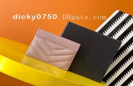 Grained leather Card Holders Pink Coin Purse Designer Card Holder Women Mini Bag Coins Wallet 9 Colour Schemes3827130