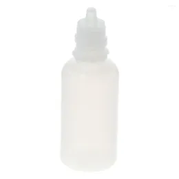 Storage Bottles 50Pcs Small Black Caps Empty Squeezable Eye Liquid Bottle Squeeze Drop 15ml Dropper Seal Containers