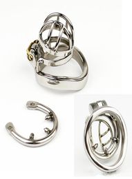 NEW Stainless Steel Super Small Male Chastity Cage with Antioff ring BDSM Sex Toys For Men Chastity Device 35mm Short Cage CP2735854722