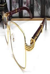 mens vintage fashion buffalo horn sunglasses full rimless clear lens buffalo horn glasses gold silver wood frame mens sunglasses g2358366