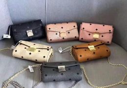 Korean chain ladies shoulder bag dinner clutch YKK zipper high quality copper metal wallet4385867