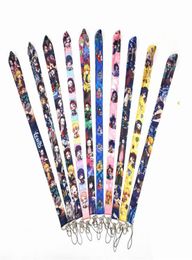 Whole 10pcs Popular Cartoon Anime boy girl love Mobile phone Lanyard Key Chains Pendant Party Gift Favours 0031195308
