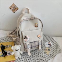 Backpack Kawaii Mochilas Multi-color Backpacks For Women Bagpack Girls Korean Schoolbag Summer Canvas Shoulder Bag Travel Rucksack