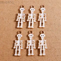 Keychains Lanyards 10pcs Carton Skull Charms Halloween Party Gifts Ghost Earring DIY Keychain Necklace Pendants Jewelry Accessories d240417