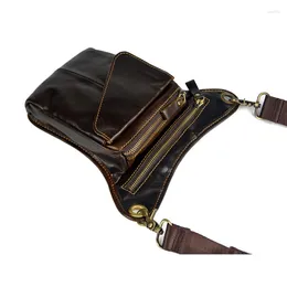 Day Packs Vintage Leather Drop Leg Bag Outdoor Thigh Waist Hip Fanny Pack For Men Women ZJ55