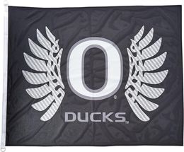 Oregon Ducks Wings flag Black 3x5FT 150x90cm Printing 100D polyester Indoor Outdoor Decoration Flag With Brass Grommets Shipp202k7084540