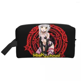 Storage Bags Cute Sexy Girl High School DxD Koneko Toujou Travel Toiletry Bag For Women Makeup Cosmetic Beauty Dopp Kit