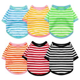 Summer Stripe Dog Tshirt Vest Pet Clothing for Small Dogs Yorkshire Terrier Shih Tzu Shirts Puppy Cat Clothes chaleco para perro 240411