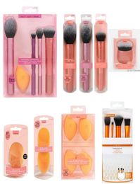 Newest Real Makeup Brushes Starter Kit Sculpting Powder Sam039s Picks Blush Foundation Flat Cream RT Brushes Set9796664