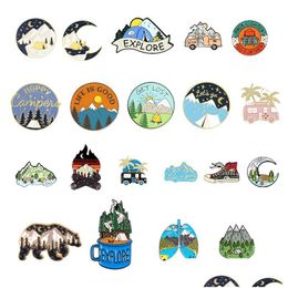 Pins Brooches Cam Enamel Brooch Pins Set Aesthetic Cute Lapel Badges Cool For Backpacks Hat Bag Collar Diy Fashion Jewellery Accessor Dhhs3