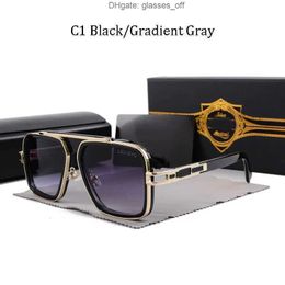 2024 Vintage Pilot Square Women's Men Sunglasses Fashion Designer Shades Golden Frame Style Sun Glasses Mens UV400 Gradient LXN-EVO DITA Sunglass UT72