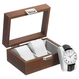 Watch Boxes Storage Box Watches Case Decorative Holder Organizer For Men Wood Grain Desktop Jewelry Seco Gray Velvet Cases Man