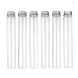 Storage Bottles 30pcs/lo 65ml Empty Clear Plastic Tubes With Aluminium Caps Cosmetic Mask Bath Salts Jar Tube Bottle Saving Decorate